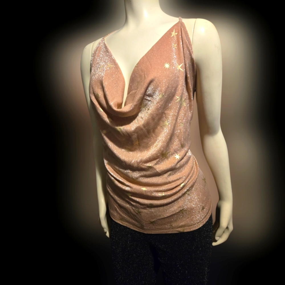 Torrid Gold Draped Camisole Top